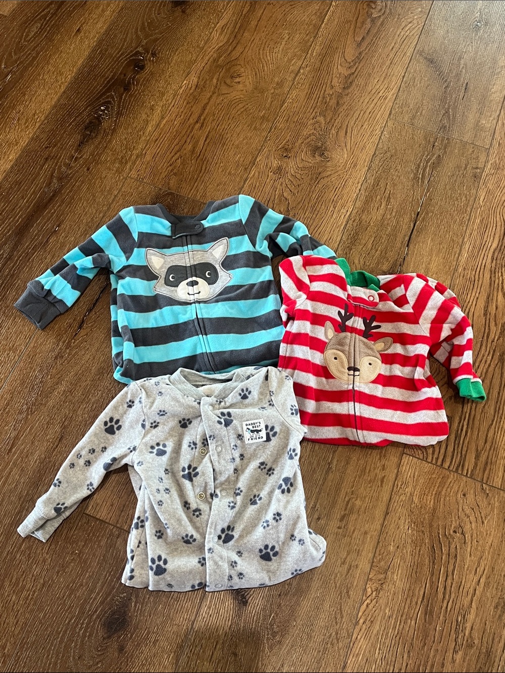 Fleece onesies 6m